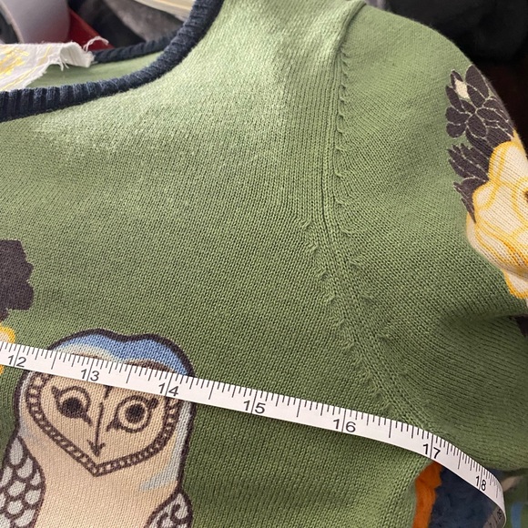 Owl Sweater Cardigan Size S Knitted Dove Brand - Picture 10 of 12